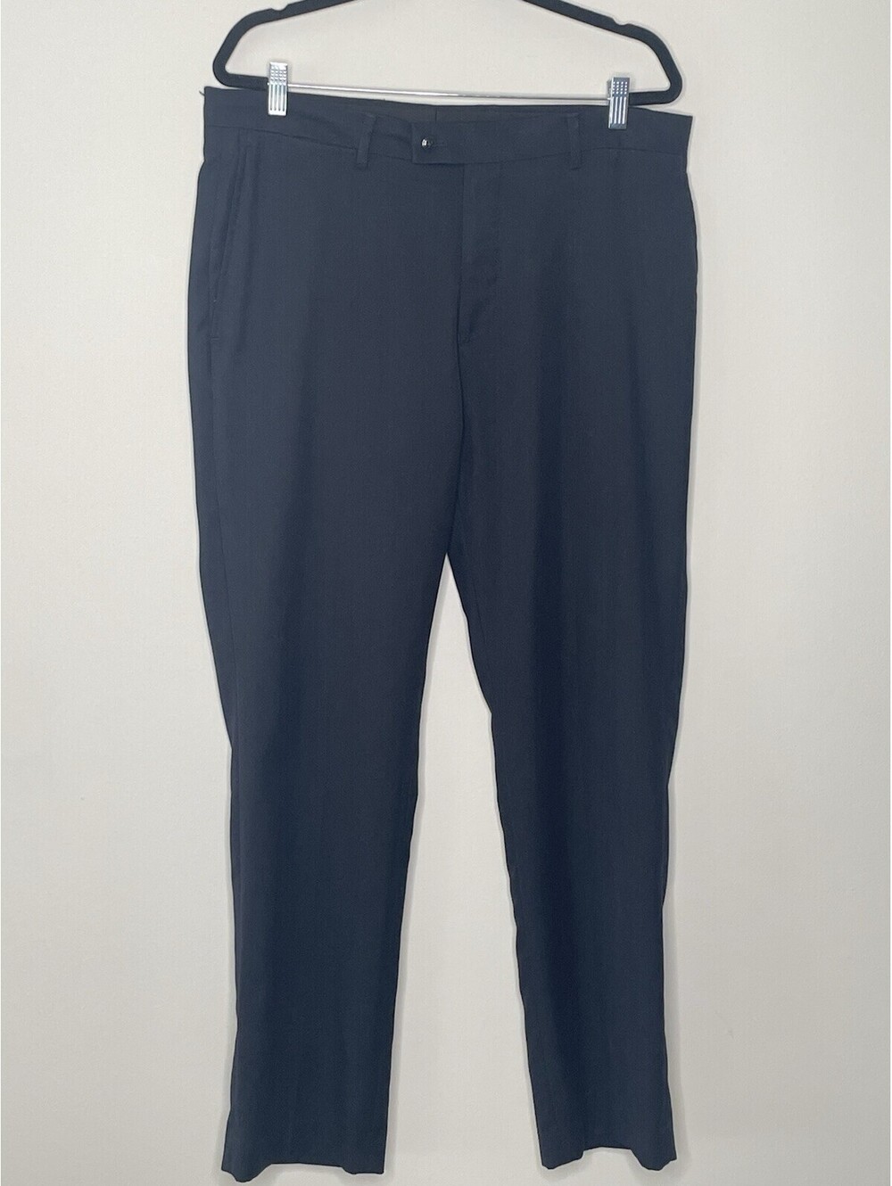 Louis Raphael Rosso Hidden Flex Mens Pants Size 36 x 32 Navy Blue Dress Pant
